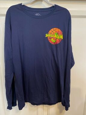 Space Jam Graphic Long Sleeve Tee - Navy